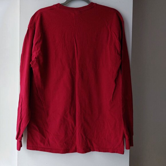 Ugly Christmas Red Long Sleeve Shirt Cats Long-Sleeve Tee Graphic Top Unisex - Picture 4 of 4